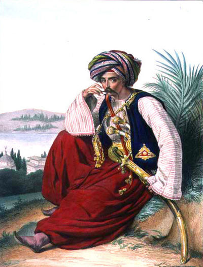 A Muslim Greek Mamluk portrayed by Louis Dupré (oil on canvas, 1825)