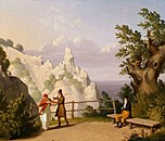 View of Møns Klint and Sommerspiret by Christoffer Wilhelm Eckersberg (1809)