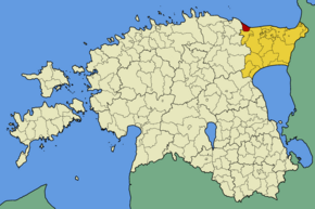 Harta comunei Aseri în cadrul Estoniei