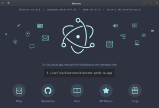 Electron (software framework) Development framework built on chromium