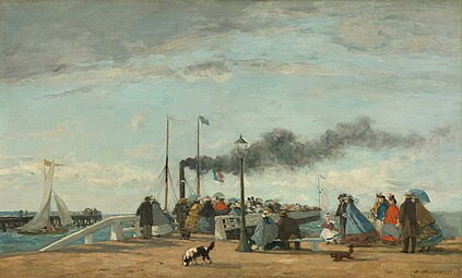 Jetée et quai à Trouville, 1863,Washington, National Gallery of Art.