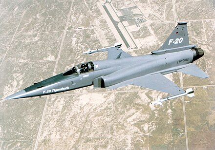 The Northrop F-20 Tigershark was an update of the F-5 intended for the export market, but lost out to the F-16 and never entered production.
