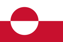 The flag of Greenland