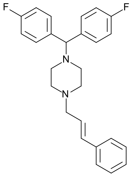 File:Flunarizine structure.svg