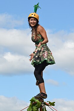 Flyin' Hawaiian (Sara Kunz) at the 2019 Waterloo Busker Carnival