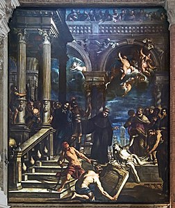 Le Miracle de saint Antoine par Francesco Rosa.