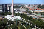 Byggnaden Spaceport Liseberg som omger Lisebergstornet.