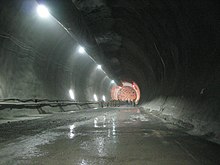 Gotthard Base Tunnel ( Season 1, Episode 6) - The TBM from Bodio arrived at MFS Faido in September 2006 GBT MFS Faido EST-OS.jpg