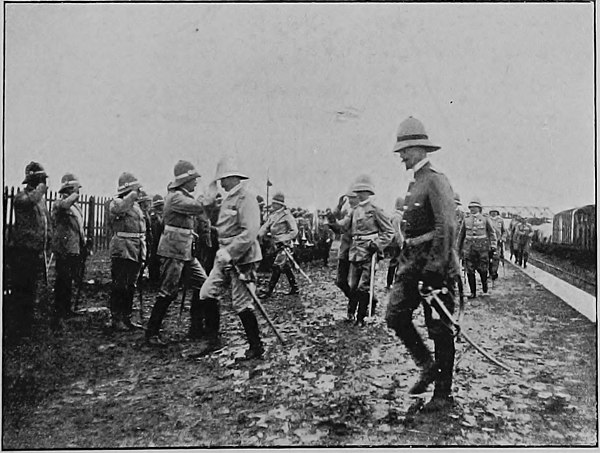 German Officers Welcoming Field-Marshal Count Von Waldersee At The Railway Station, Tientsin