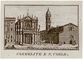 Le chiese di Santa Cristina e San Carlo prima della ristrutturazione di quest'ultima