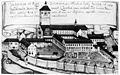 Kloster Weingarten von Südwest, 1642, aus: Württembergische Landesbibliothek, HB V 7 fol 625r