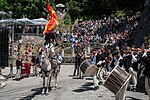 Thumbnail for File:Galichnik wedding - In the middle of the village " zurli and tapani" are playing traditional Macedonian music.jpg