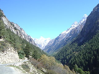 Gangotri Town in Uttarakhand, India