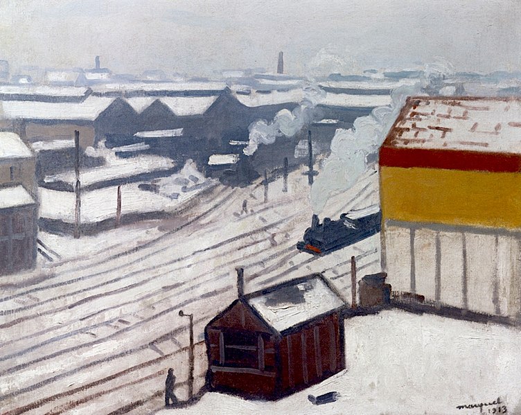 File:Gare Montparnasse in the Snow Albert Marquet (1913).jpg