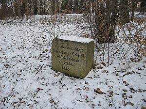Memorial stone in the Niederhofpark in Reichenbach
