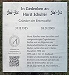 Gedenktafel für Horst Schuller