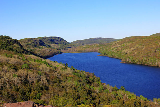 Image: Gfp michigan porcupine mountains state park full view of lake of the clouds