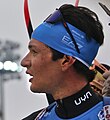 Čeština: Tommaso Giacomel po dojezdu do cíle stíhacího závodu na Světovém poháru v biatlonu v Novém Městě na Moravě 2023 English: Biathlon World Cup in Nové Město na Moravě 2023 – Tommaso Giacomel.