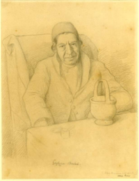Portrait of Giuseppe Baini drawn by Rudolf Lehmann in Rome, 1842. (Source: Wikimedia)