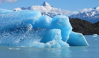 Melting glaciers are causing a change in sea level Glaciers and Sea Level Rise (8742463970).jpg