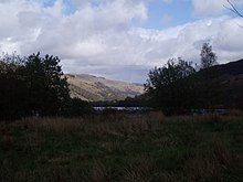 Looking northwards (up-glen) at the mouth. Dubh Loch is in foreground. Gleann Sira2.JPG