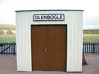 Glenbogle station sign at Broomhill. Glenbogle at Broomhill.JPG