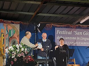 Goffredo D'Aste , premiasiùi du Festival de San Zorzu 2023, seâ finâle, premiu meiu testu