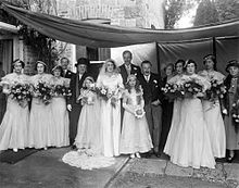 A wedding, involving members of the Grattan-Bellew and Loftus families, at Mount Loftus in the 1930s Grattan-Bellew & Loftus Wedding at Mount Loftus (8245942081).jpg