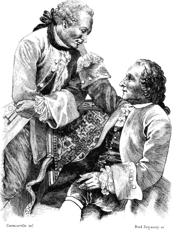 Denis Diderot and Friedrich Melchior Grimm, drawing by Carmontelle