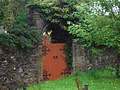 The ornamented gate to Hall of Caldwell.