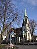 Außenansicht der Herz-Jesu-Kirche in Halle