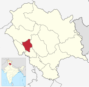 Hamirpur en el mapa