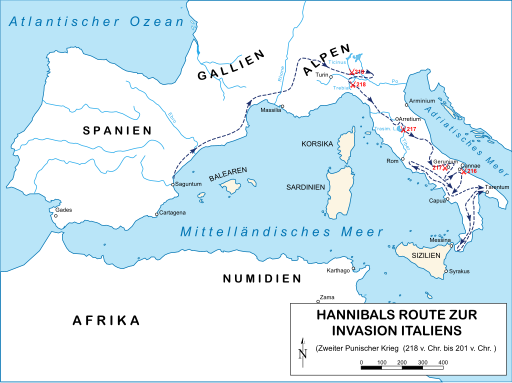 Hannibal route of invasion - de