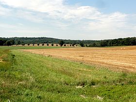 Vista di una parte del Buttes de Rosne da est.