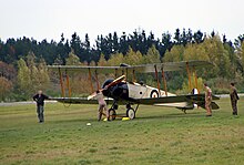 Avro 504, photograped at Hood Aerodrome, Masterton, New Zealand, 2009 Hood Aerodrome, Masterton, New Zealand, 2009 - Flickr - PhillipC.jpg
