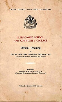 Leaflet from the opening of the school IS and CC leaflet page 1.jpg