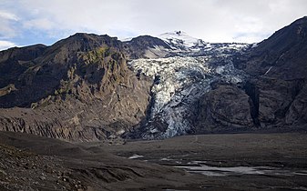 Also in 2011: The lake has not only disappeared, but has been replaced by a hill of volcanic ash and debris...