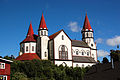 Iglesia parroquial de estilo alemán en Puerto Varas.