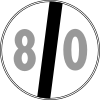 Italian traffic signs - fine limite di velocità 80.svg