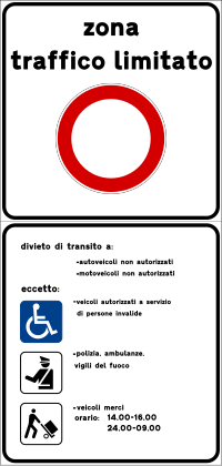 Italian traffic signs - zona traffico limitato.svg