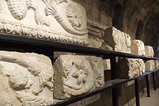 Elements of frieze from the sanctuary of Zeus at Jerash