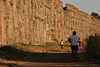 Jogging along the aqueducts.