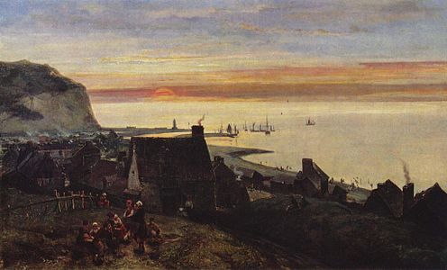 Přístav Étretat (1852).