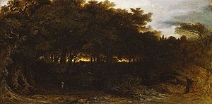 Twilight in the Woodlands (1850) oil on canvas, dimensions unknown, Fitzwilliam Museum, Cambridge