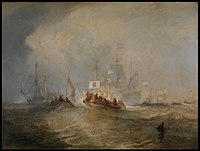 Joseph Mallord William Turner (1775-1851) - El príncipe de Orange, Guillermo III, embarcó desde Holanda y aterrizó en Torbay, el 4 de noviembre de 1688, después de un paso tormentoso - N00369 - National Gallery.jpg