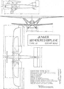 Schemat samolotu Junkers J.I