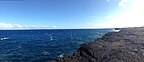 Much of the Ka'u coastline is made up of volcanic Pali. Looking southwest from HVNP