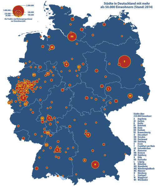 Водата, Гяурич 500px-Karte_Deutschland_Städte_über_50000_Einwohner
