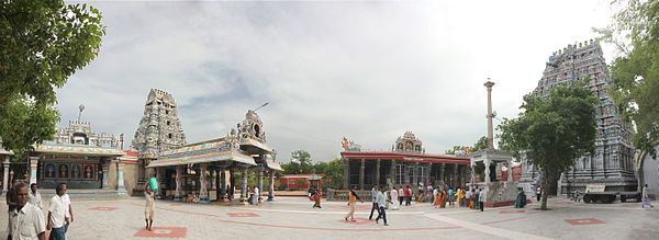 Panorama view of Karur Pasupateeswarar temple from the inside