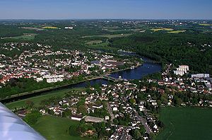 Kettwig reservoar med utsikt mot øst